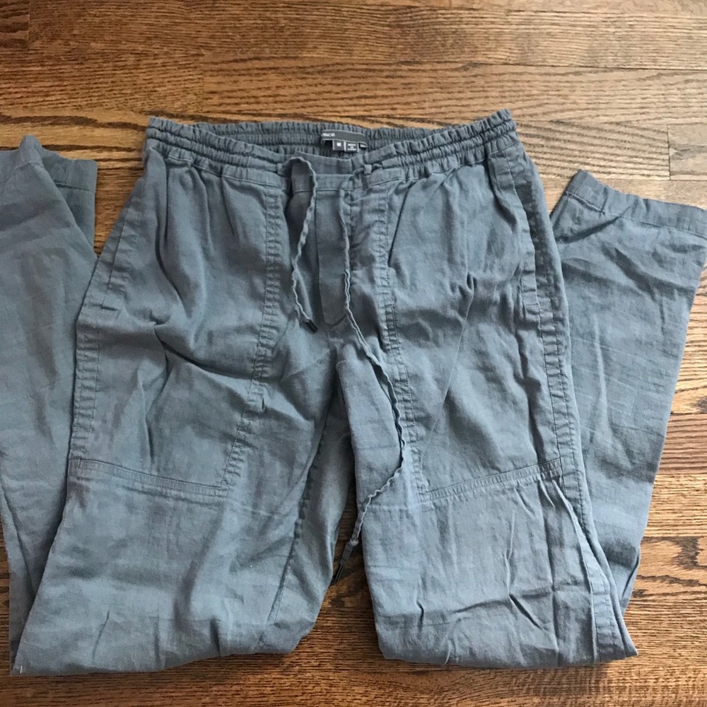Vince gray linen pants, size M, like new